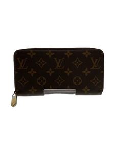 LOUIS VUITTON◆2)ジッピー・ウォレット_モノグラム・キャンバス_BRW_ローズバレリーヌ/PVC/BRW/レディース