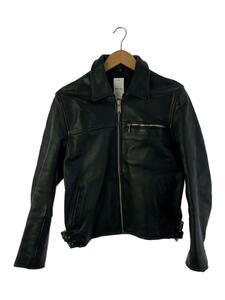  single rider's jacket /S/ leather /BLK/ plain 