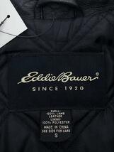 EDDIE BAUER◆レザージャケット・ブルゾン/S/羊革/BLK/90s_画像3