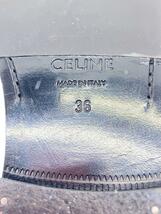 CELINE◆トリオンフチェーン付 マーガレット ローファー/36/BRW/レザー_画像5