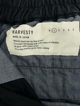 HARVESTY◆ボトム/1/コットン/BLK/無地/A11709-48_画像4