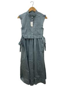 SNIDEL◆ワンピース/O/コットン/BLU/無地/SWFO212020/21SS/ベストレイヤードワンピース