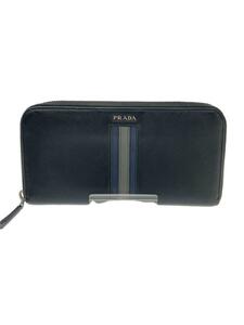 PRADA◆長財布/レザー/BLK/無地/メンズ/FTJ-6096542