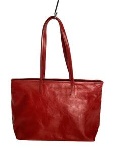 BUSINESS LEATHER FACTORY◆トートバッグ/レザー/RED