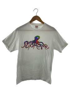 Supreme◆18SS/グラフィックTシャツ/タコ/Tシャツ/S/コットン/WHT/プリント//