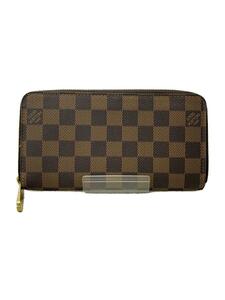 LOUIS VUITTON◆2)ジッピー・ウォレット_ダミエ・エベヌ_BRW_ブラウン/PVC/BRW/レディース//