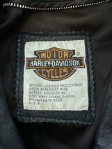 HARLEY DAVIDSON◆レザージャケットン/L/羊革/BLK/無地/9009/全体的に擦れあり、ライナー欠品//_画像3