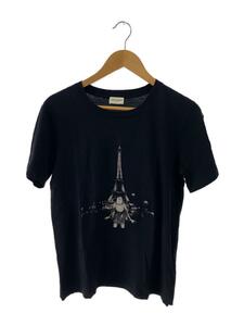 SAINT LAURENT◆Tシャツ/XS/コットン/BLK/プリント/TY83 533645 YB2SH 1095