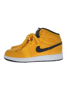 NIKE◆AIR JORDAN 1 MID BG/エアジョーダンミッド/イエロー/554725-700/23cm/YLW/P