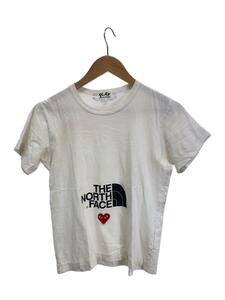 PLAY COMME des GARCONS◆Tシャツ/L/コットン/WHT/プリント/AE-T201//