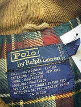 POLO RALPH LAUREN◆90s/裏地チェック/ジャケット/L/スウェード/CML_画像3