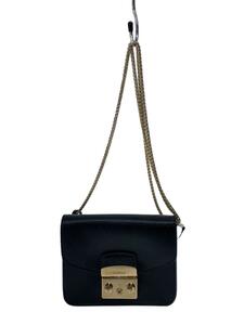 FURLA◆ショルダーバッグ/レザー/BLK/無地/2232149