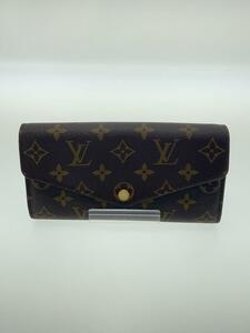 LOUIS VUITTON◆2)ポルト・フォイユ・サラ_モノグラム・キャンバス_BRW_ブラウン/PVC/BRW/レディース