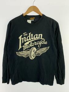 Indian Motorcycle◆長袖Tシャツ/-/コットン/BLK/プリント