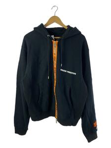 HERON PRESTON◆ジップパーカー/M/コットン/BLK/HMBE001F18709012