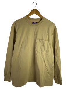 THE NORTH FACE◆7OZ LONG SLEEVE POCKET TEE_7オンスロングスリーブポケットティー/M/コットン/CML