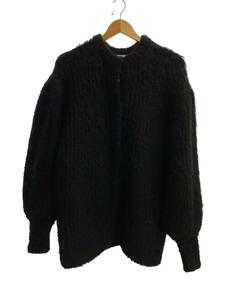 CLANE◆COLOR MOHAIR SHAGGY CARDIGAN/カーディガン/2/モヘア/BLK/15106-2092