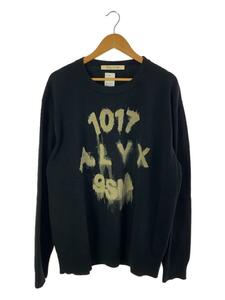 1017 ALYX 9SM(ALYX)◆22AW/TREATED LOGO CREWNECK SWEATER/ペイント/セーター(厚手)/XL/BLK