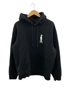 STUSSY◆パーカー/L/コットン/ブラック/ステューシー