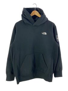 THE NORTH FACE◆SQUARE LOGO HOODIE_スクエアロゴフーディー/XL/コットン/ブラック/プリント/毛玉有///