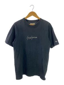 YOHJI YAMAMOTO◆Tシャツ/L/コットン/BLK/無地