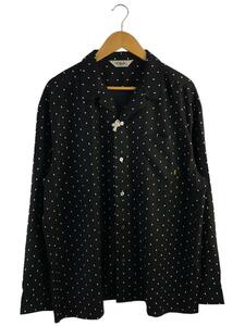 CALEE◆長袖シャツ/XL/レーヨン/BLK/総柄/CL-22AW004