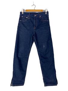 SOPHNET.◆ONE WASHED DENIM HEM ZIP PANTS/S/コットン/ネイビー/SOPH-230050