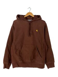 Carhartt◆HOODED AMERICAN SCRIPT SWEAT/パーカー/M/ポリエステル/ブラウン/1028279