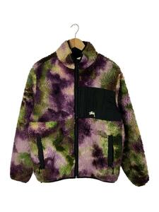 STUSSY◆フリースジャケット/M/ポリエステル/マルチカラー/無地/Reversible Micro Fleece