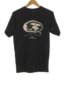 AAPE BY A BATHING APE◆AAPE Team T-shirt/Tシャツ/S/コットン/BLK/プリント/AAPTEM0895XXI//