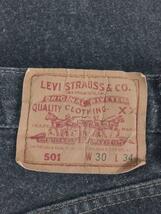 Levi’s◆90s/ブラックデニム/先染め/毛羽立ち有/ボタン裏552/30/501-0658//_画像4