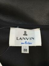 LANVIN en Bleu◆フェイクレザービックカラーブラウス/38/フェイクレザー/ブラック/3286603//_画像3