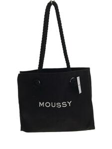 MOUSSY◆バッグ/キャンバス/BLK//