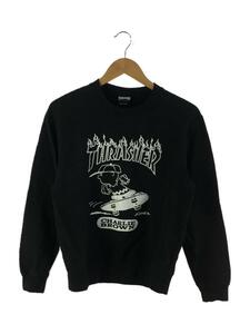 THRASHER◆スウェット/-/コットン/BLK//