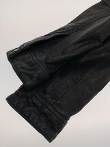 ARMANI JEANS◆シングルライダースジャケット/50/レザー/BLK/b44JY//_画像6