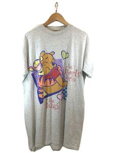 Disney VINTAGE◆Pooh/プー/Tシャツ/コットン/グレー/オーバーサイズ//