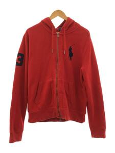 POLO RALPH LAUREN◆ジップパーカー/L/コットン/RED//