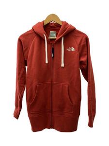 THE NORTH FACE◆REARVIEW FULLZIP HOODIE_リアビューフルジップフーディ/M/コットン/RED/無地