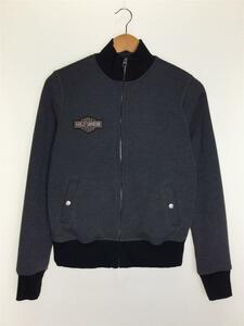 HARLEY DAVIDSON◆ジャケット/XS/コットン/GRY/96171-20VW/チェーンステッチジップフロントモックネック