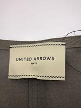 UNITED ARROWS◆ノースリーブワンピース/38/ウール/KHK/1526-162-3697_画像3