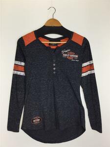 HARLEY DAVIDSON◆長袖Tシャツ/S/コットン/GRY/99070-18VW