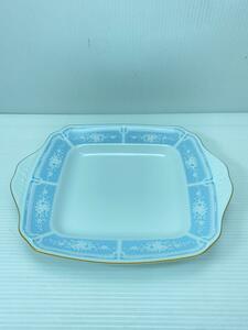 Noritake◆プレート/WHT/T9547A/1507/レースウッドゴールド/28.5cmスクエアプレート/未使用品