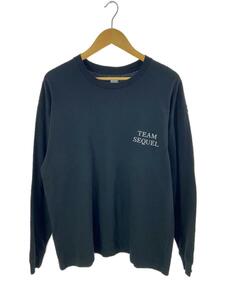 SEQUEL◆LONG SLEEVE T-SHIRT/BLACK/長袖Tシャツ/L/コットン/BLK/SQ-23SS-LT-02