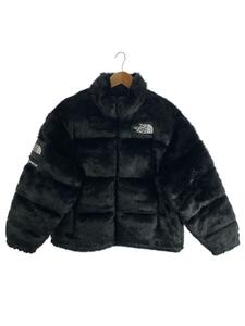 THE NORTH FACE◆TNF FAUX FUR NUPTSE JACKET_フォックス ファー ヌプシ ジャケット/M/アクリル/BLK/