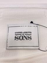 UNITED ARROWS & SONS◆カットソー/S/ポリエステル/WHT/5512-299-0533_画像3