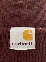 Carhartt◆ニットキャップ/-/アクリル/BRD/無地/メンズ_画像4