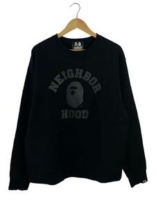 A BATHING APE◆BAPE NBHD RELAXED FIT CREWN/スウェット/XL/コットン/BLK/001SWJ231901C