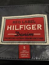 HILFIGER DENIM◆レザージャケット・ブルゾン/S/牛革/BLK/無地/113-691811-240_画像3