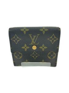 LOUIS VUITTON◆ポルト・フォイユ・エリーズ_モノグラム・キャンバス_BRW/PVC/BRW/M61654