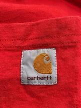 Carhartt◆長袖Tシャツ/L/コットン/RED/無地/304582_画像3